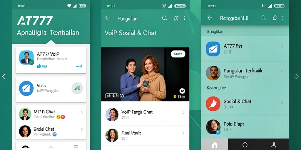 Antarmuka AT777 yang intuitif untuk VoIP Panggilan.