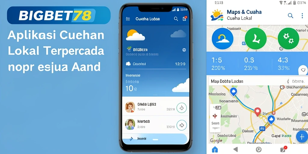 Tampilan antarmuka utama aplikasi Cuaca Lokal BIGBET78.