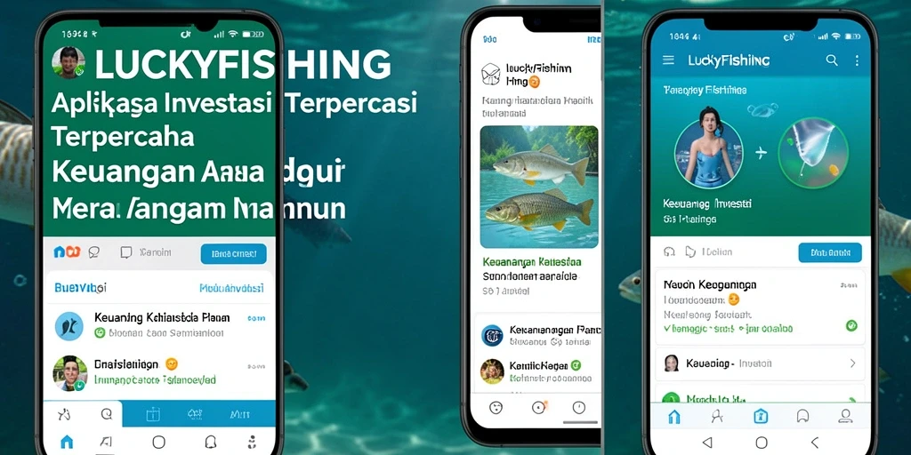 Tampilan antarmuka pengguna LUCKYFISHING yang menarik untuk investasi.
