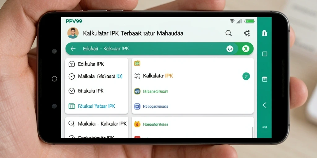 Antarmuka user-friendly untuk Kalkulator IPK yang efektif.