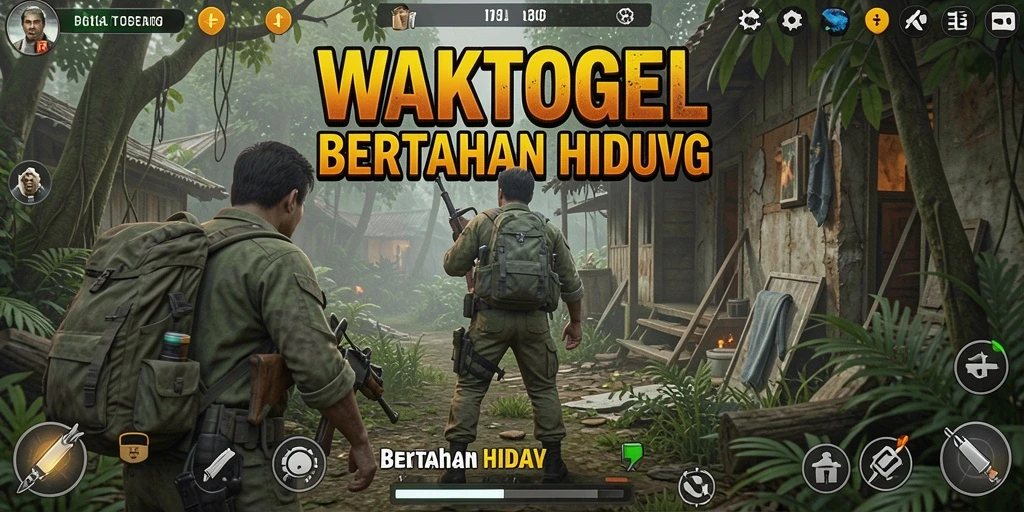 Screenshot WAKTOGEL menampilkan aksi bertahan hidup yang mendebarkan.
