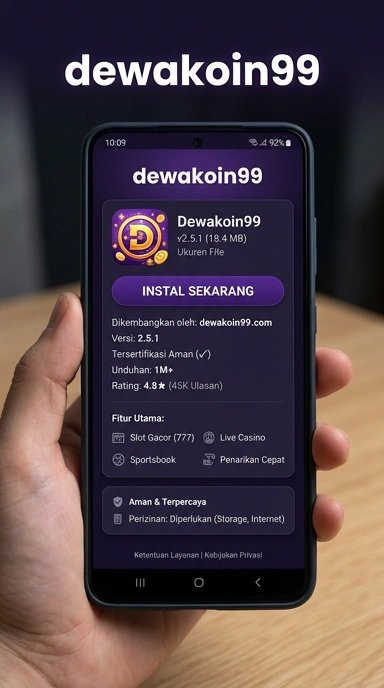 Tampilan halaman APK dewakoin99