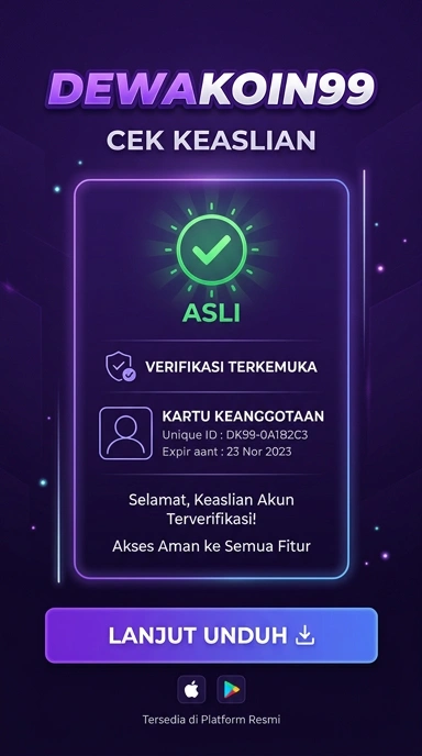 Tampilan kanal resmi dewakoin99